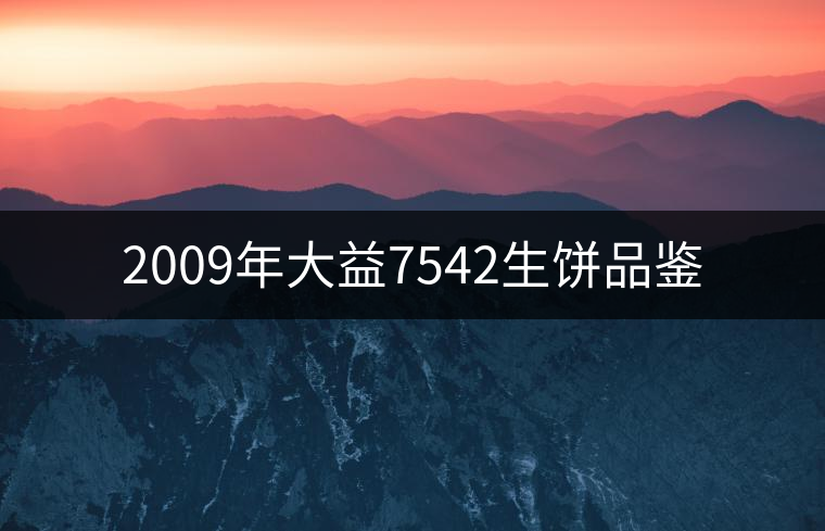 2009年大益7542生餅品鑒 2009年大益7542生餅品鑒