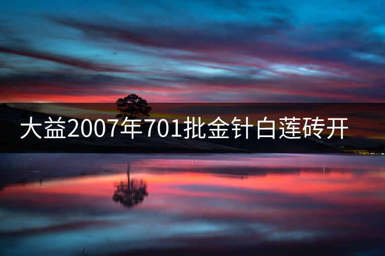 大益2007年701批金針白蓮磚開湯品鑒 大益2007年701批金針白蓮磚開湯品鑒