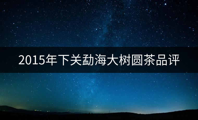 2015年下關勐海大樹圓茶品評 2015年下關勐海大樹圓茶品評