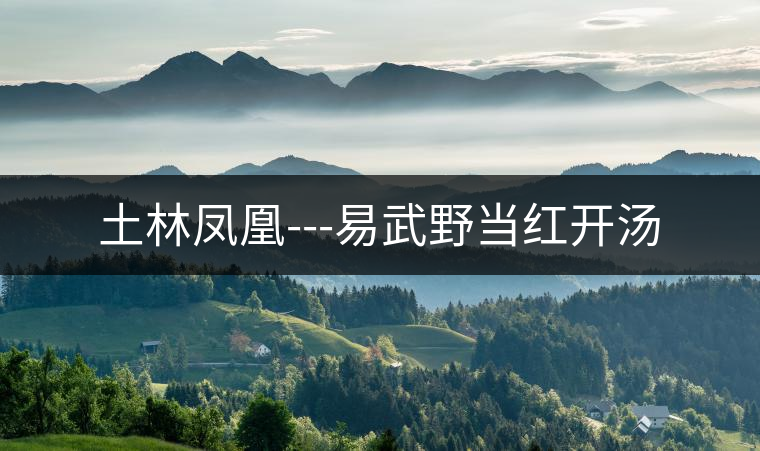 土林鳳凰---易武野當紅開湯 土林鳳凰---易武野當紅開湯