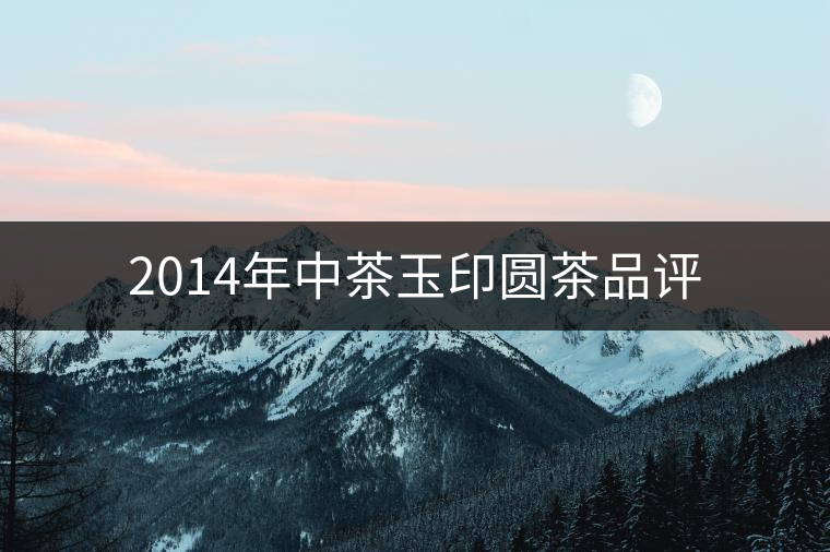 2014年中茶玉印圓茶品評 2014年中茶玉印圓茶品評