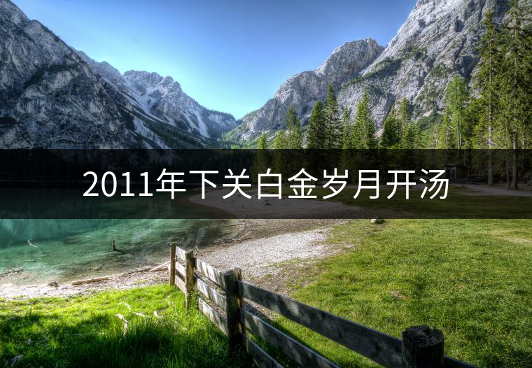 2011年下關白金歲月開湯 2011年下關白金歲月開湯