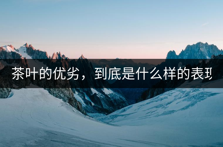 茶葉的優劣,到底是什么樣的表現? 茶葉的優劣,到底是什么樣的表現?