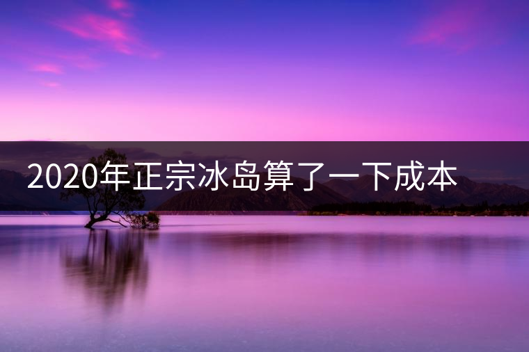 2020年正宗冰島算了一下成本，一般人真消費不起