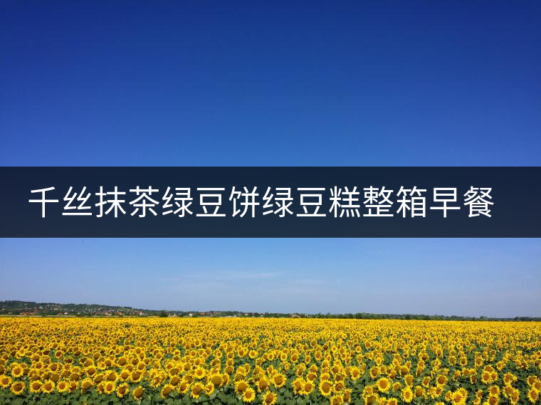 千絲抹茶綠豆餅綠豆糕整箱早餐面包小吃休閑食品全國小吃網紅零食 千絲抹茶綠豆餅綠豆糕整箱早餐面包小吃休閑食品全國小吃網紅零食