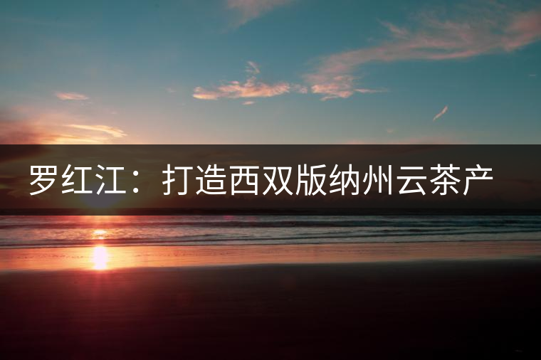 羅紅江:打造西雙版納州云茶產業新格局 羅紅江:打造西雙版納州云茶產業新格局