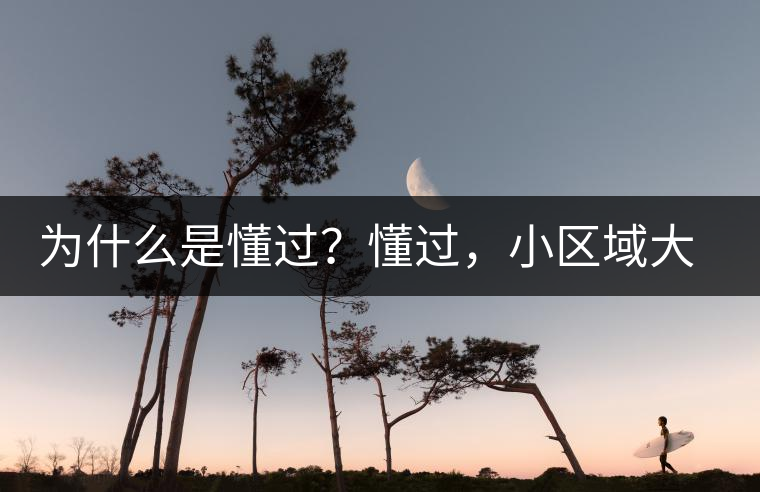 為什么是懂過？懂過，小區域大智慧