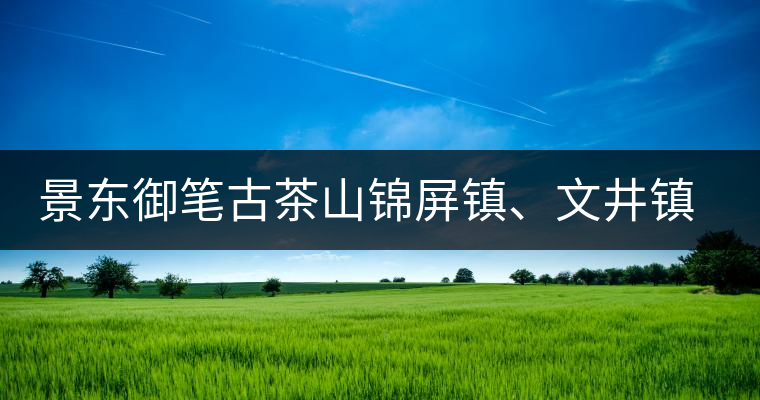 景東御筆古茶山錦屏鎮、文井鎮普洱茶口感特點
