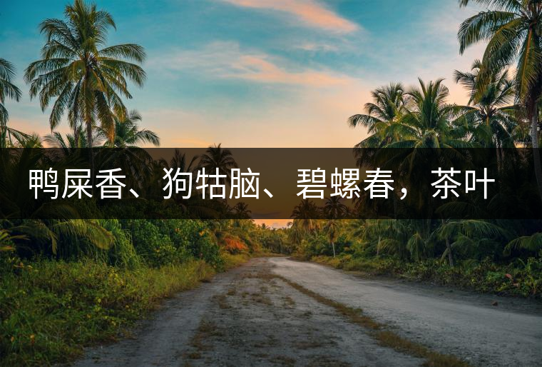 鴨屎香、狗牯腦、碧螺春，茶葉到底是如何被命名的