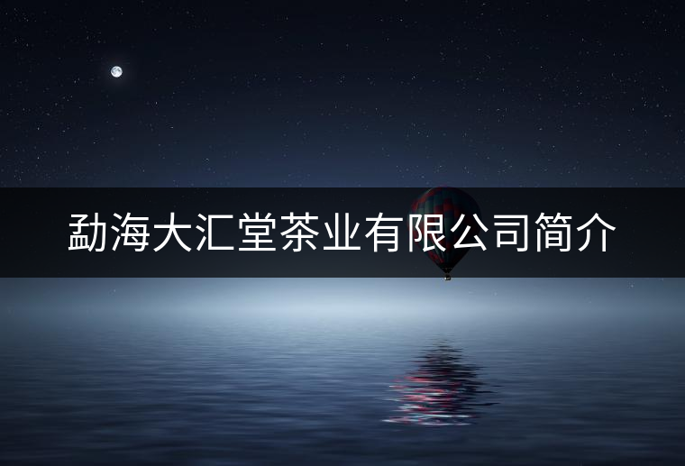 勐海大匯堂茶業有限公司簡介