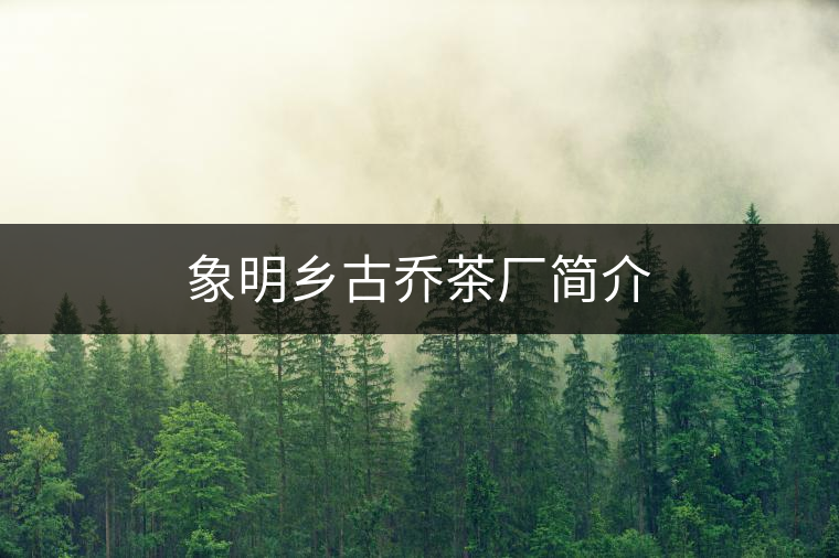 象明鄉古喬茶廠簡介