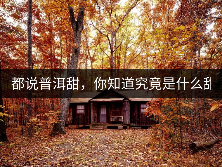 都說普洱甜，你知道究竟是什么甜嗎？