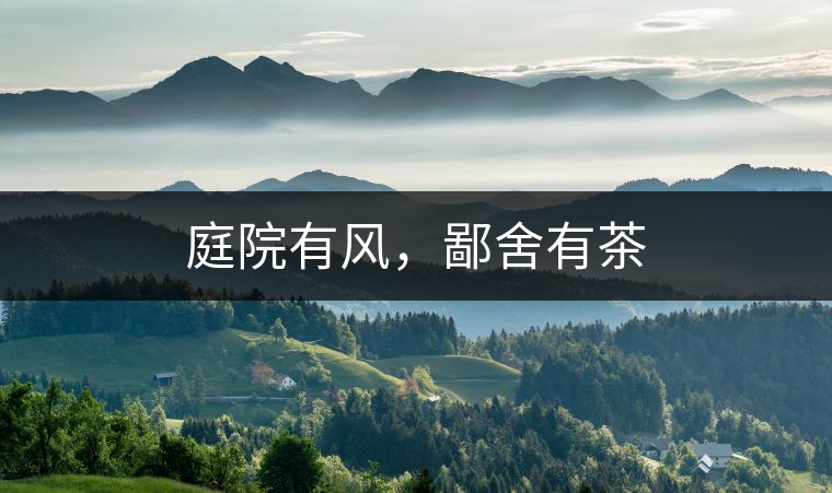 庭院有風(fēng),鄙舍有茶 庭院有風(fēng),鄙舍有茶
