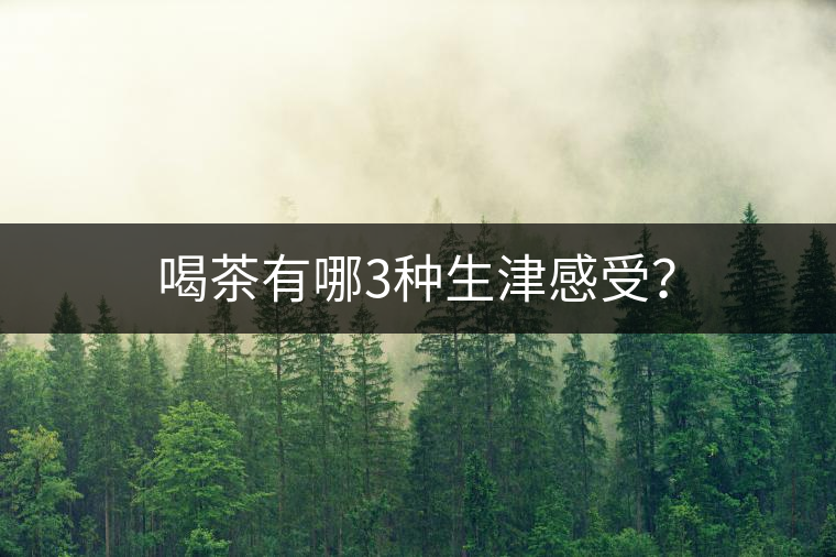 喝茶有哪3種生津感受? 喝茶有哪3種生津感受?