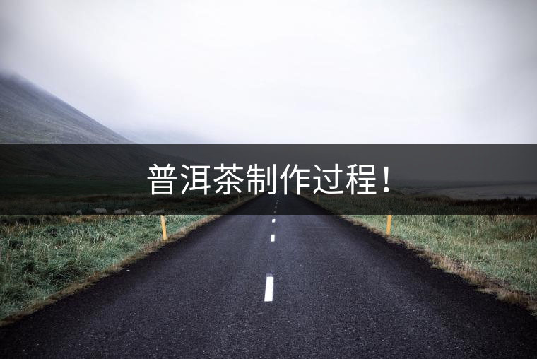 普洱茶制作過程! 普洱茶制作過程!
