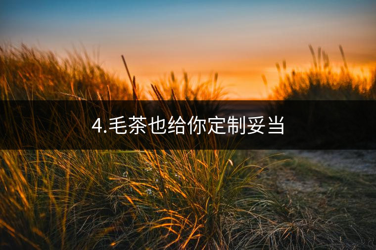 4.毛茶也給你定制妥當(dāng) 4.毛茶也給你定制妥當(dāng)