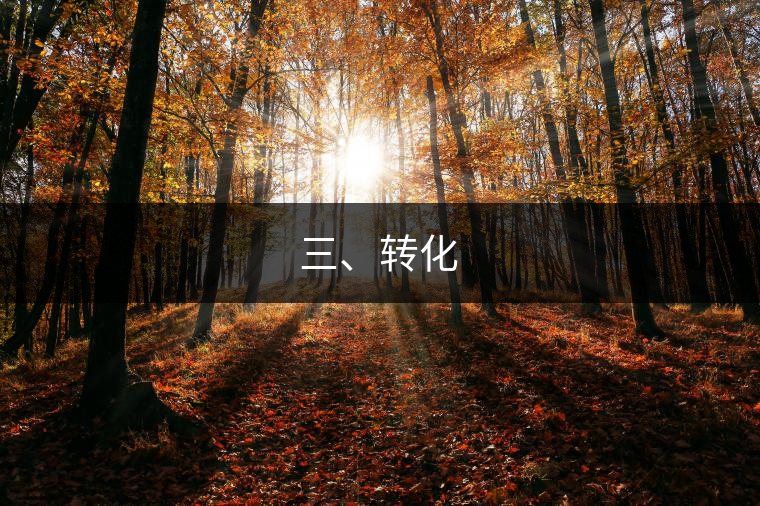 三、轉化 三、轉化