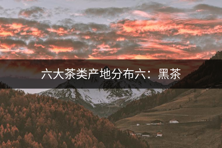 六大茶類產地分布六：黑茶