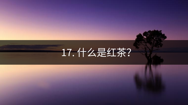 ? 17. 什么是紅茶? ? 17. 什么是紅茶?